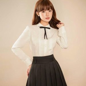 Chân váy 2 cạp xếp ly